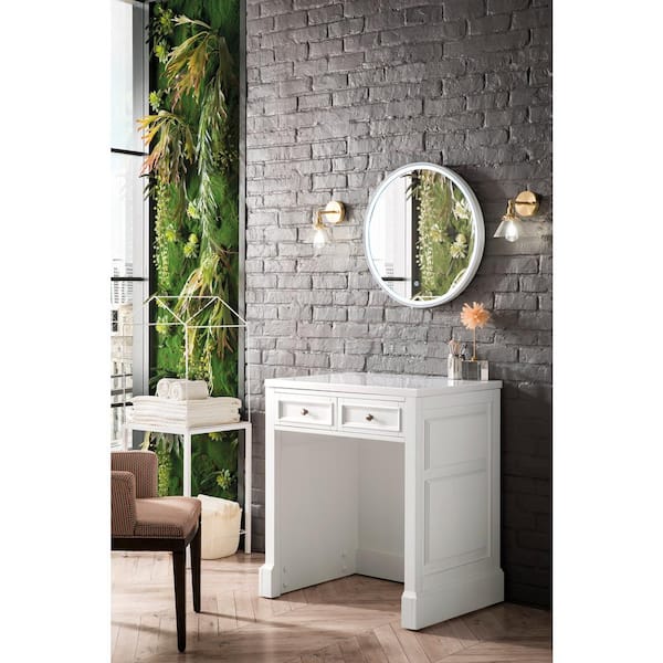 De Soto 31.4 in. W x 23.5 in. D x 34.9 in H. Vanity Side Cabinet in Bright White