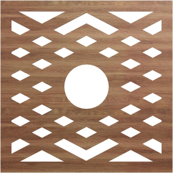 Ekena Millwork 0.25 in. x 32 in. x 32 in. Wood Medallion Moulding