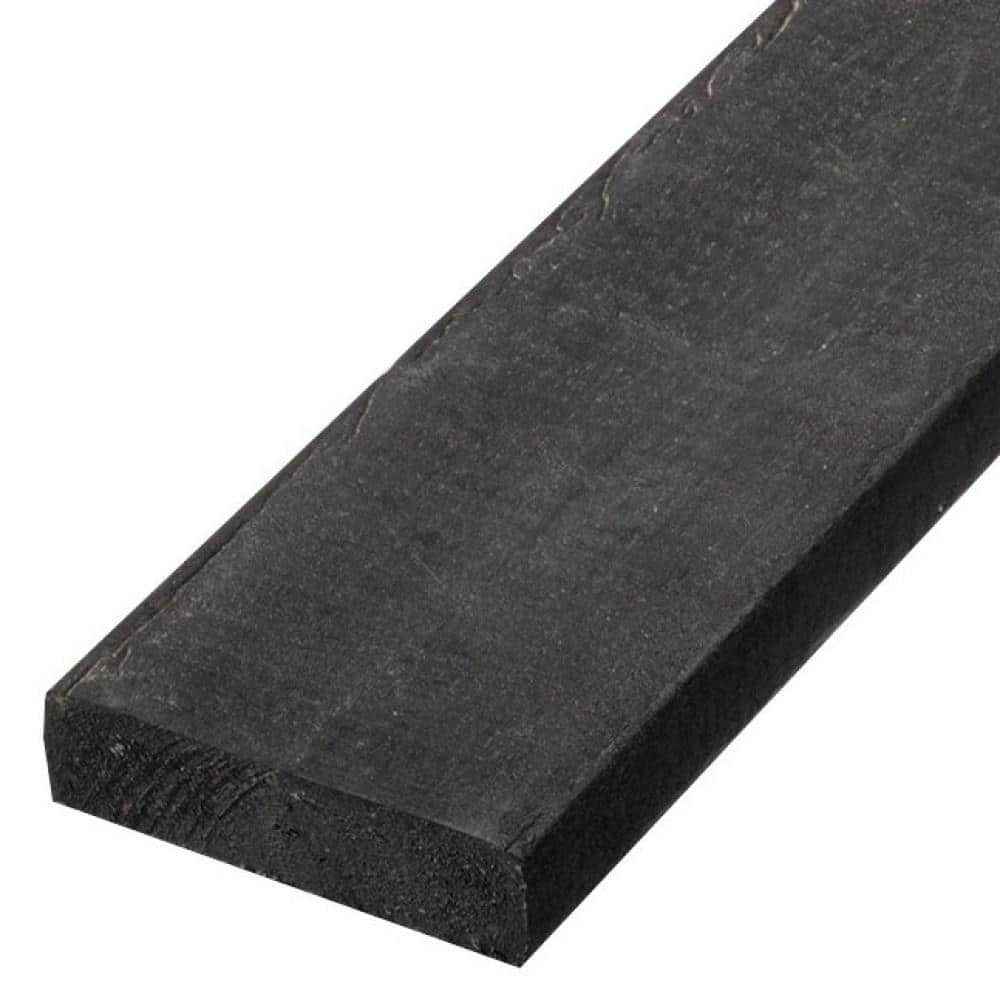 BestPLUS 2 In. X 6 In. X 8 Ft. Black Recycled Plastic Edging Lumber G ...