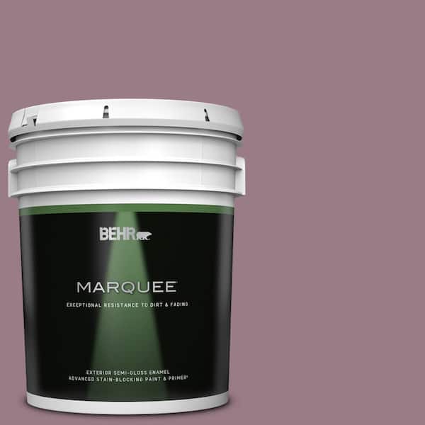 BEHR MARQUEE 5 gal. #T15-19 Mulberry Wine Semi-Gloss Enamel Exterior Paint & Primer