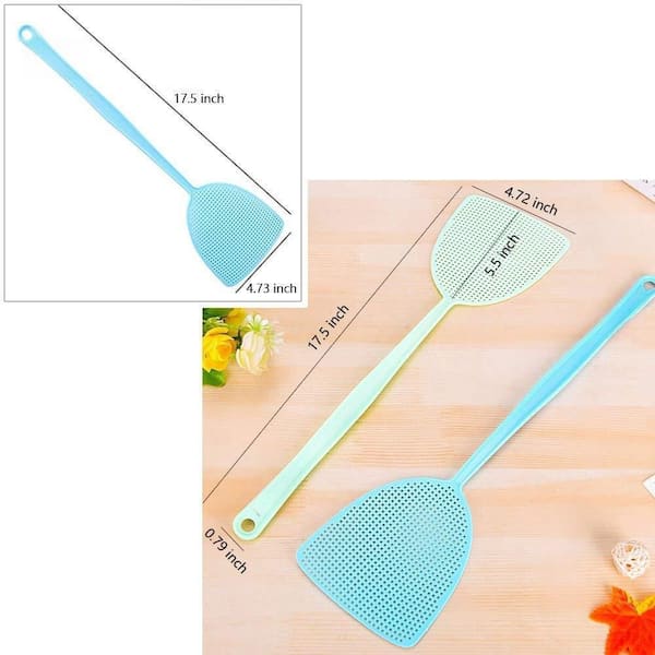 Fly Swatter with Strong, Flexible and Manual for Pest Control, Assorted Colors (3-Pack)