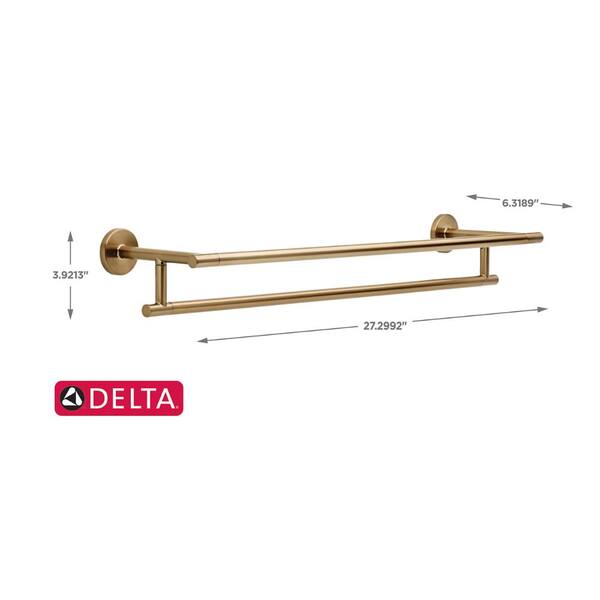 Delta Trinsic 24 in Double Towel Bar in Champagne Bronze 