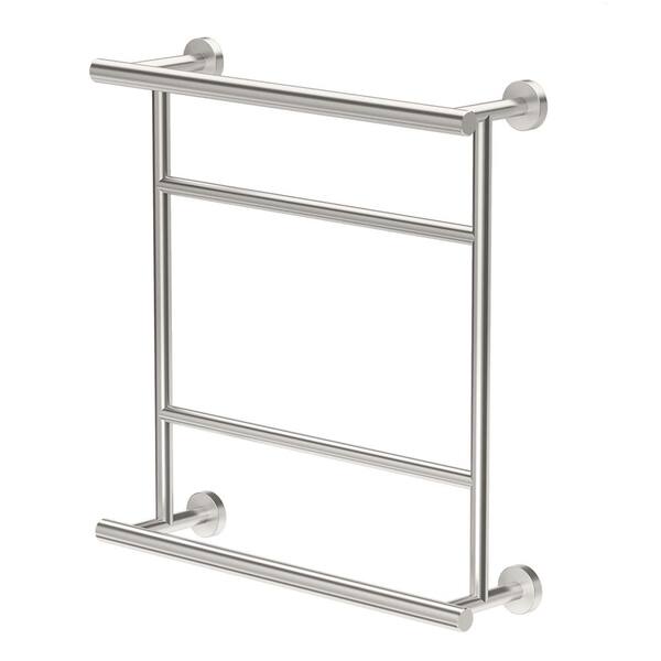 Gatco Glam 20.75 in. x 21 in. Towel Centre in Satin Nickel