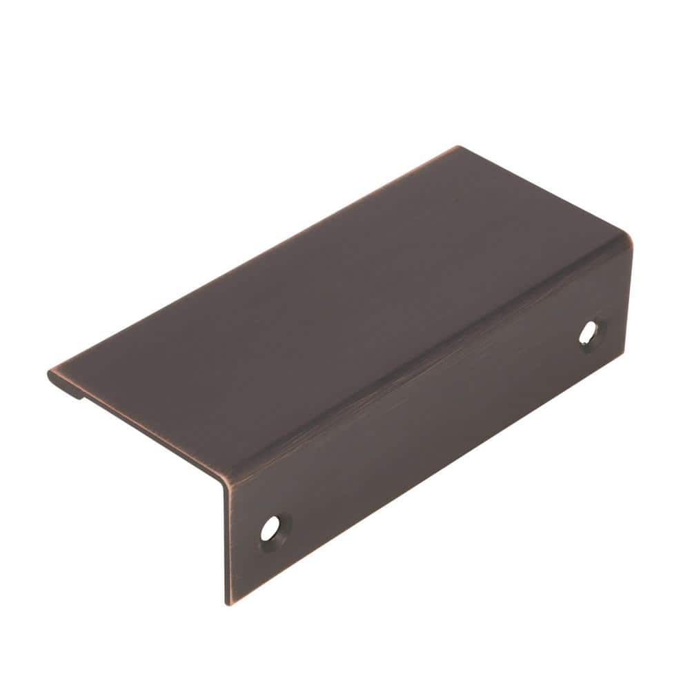 Oil-Rubbed Bronze Modern Finger Cabinet Pull with Mounting Hardware