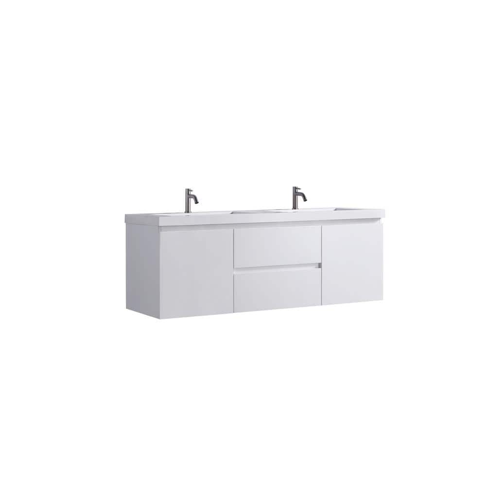 VSA 59.25 in. W x 19.75 in. D x 21.75 in. H Freestanding Bath Vanity with W