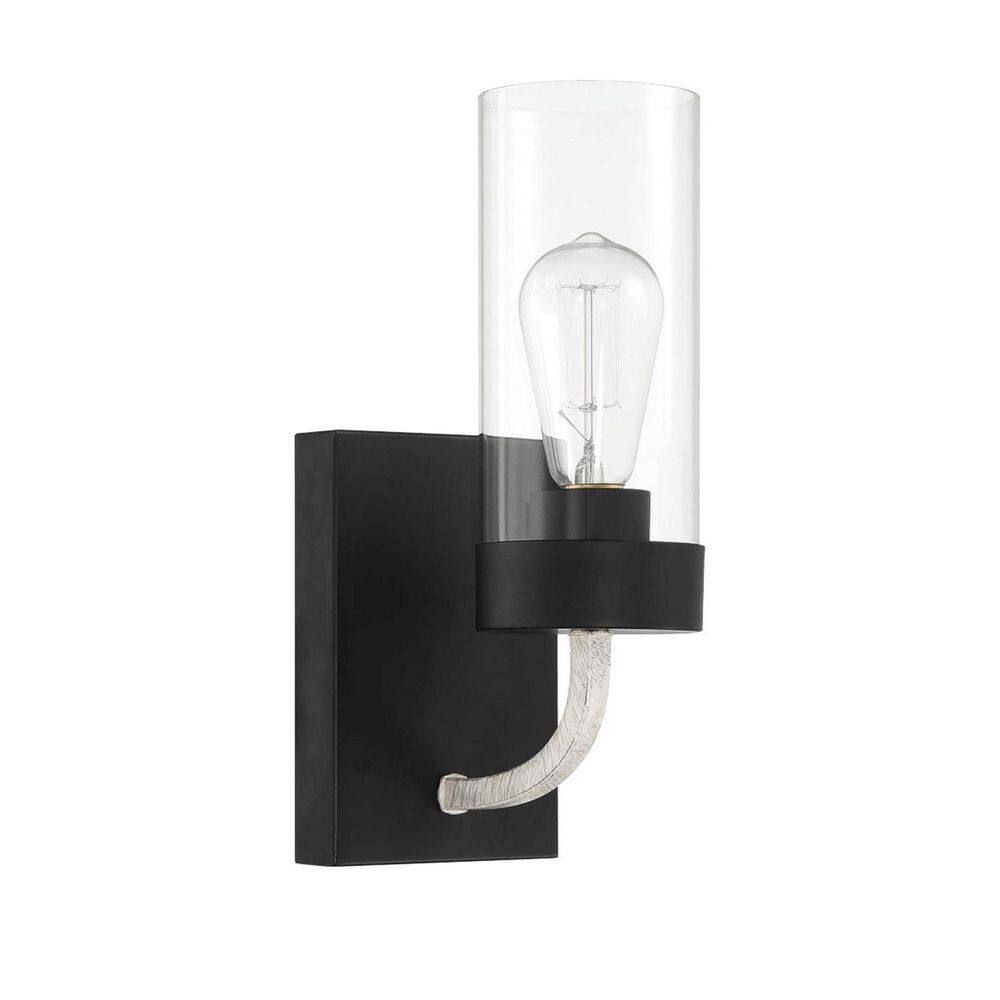 6.02 in. 1 Light Black Wall Sconce with Standard Shade No Bulbs Included price history on PriceWatchPro