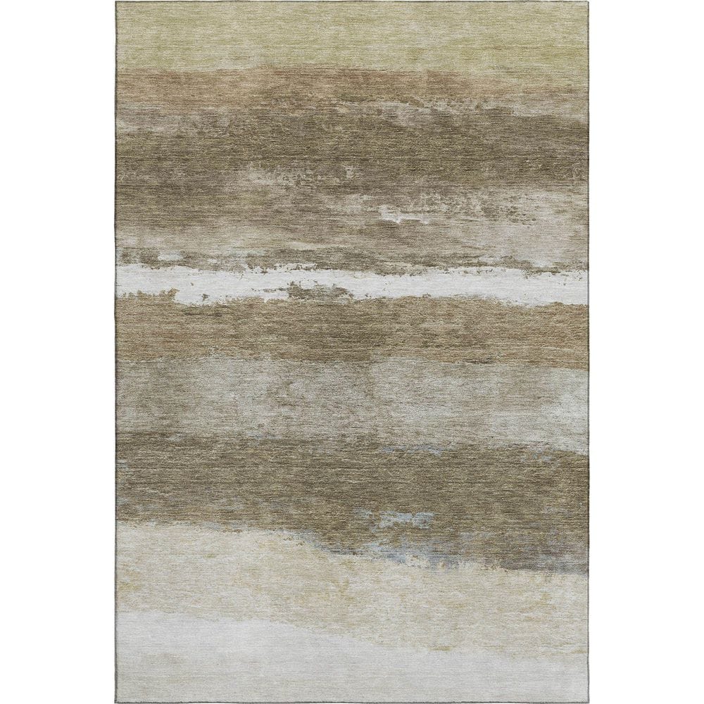 Mayfield Premium Machine Washable Abstract AMF2169 Khaki 3 ft. x 4 ft. Area Rug price history on PriceWatchPro