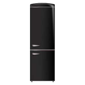 24in RETRO BOTTOM MOUNT 11cf Refrigerator Fast Freeze 110V in Black