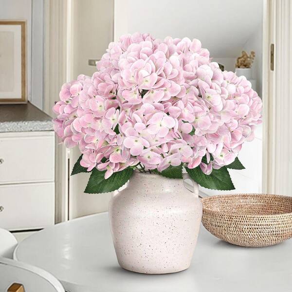 【新品未使用品】[ハイドロ x ALEXIA STAM] 21oz pink LIVING LUXURY 18 in. Light Pink Natural Touch Artificial Hydrangea