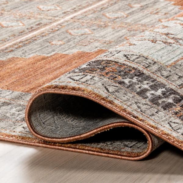 nuLOOM Olena Persian Medallion Terracotta 8 ft. x 10 ft. Area Rug