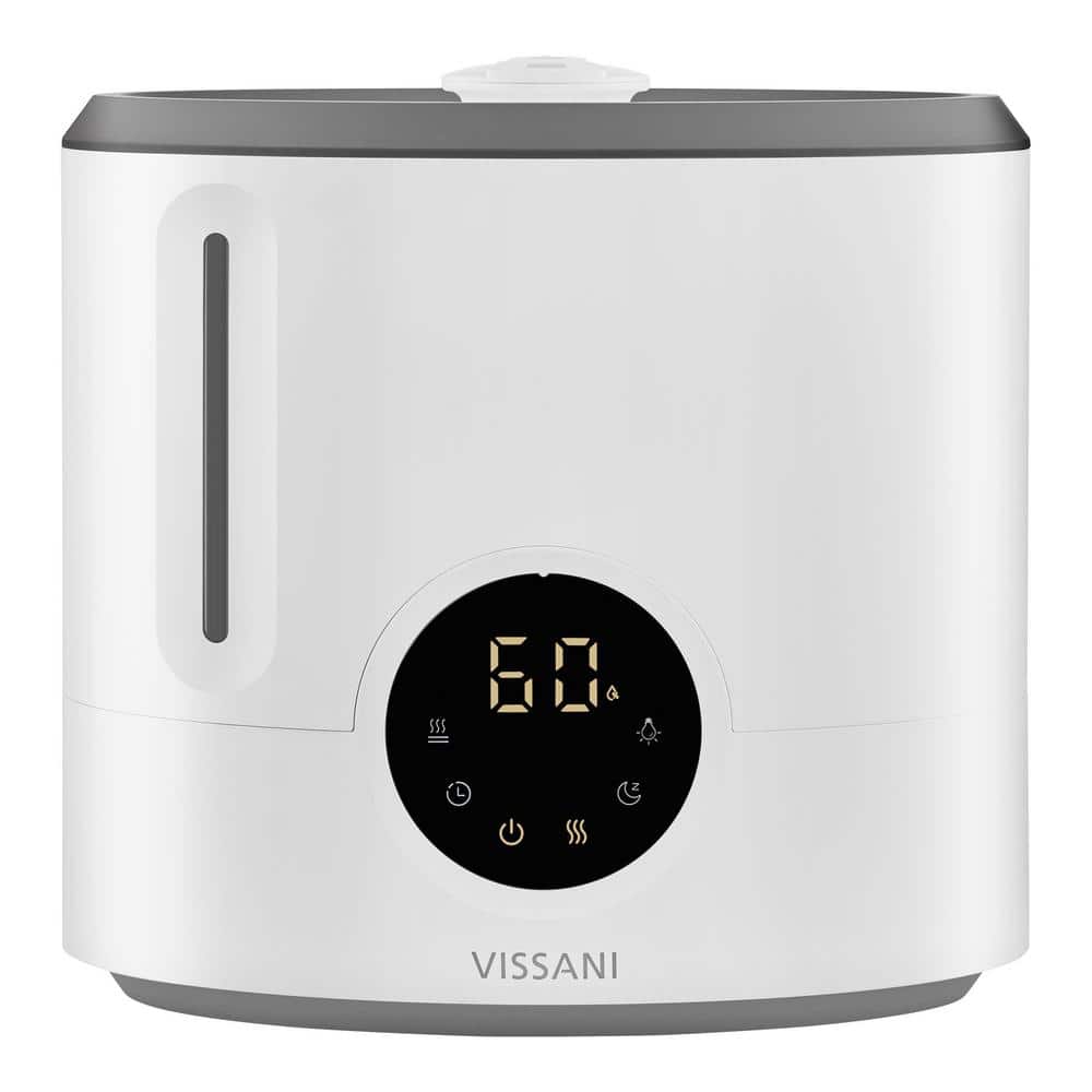 Vissani 2 Gal. Ultrasonic Humidifier 360 Degree Turning Dual