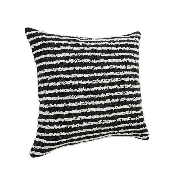 black textured pillow