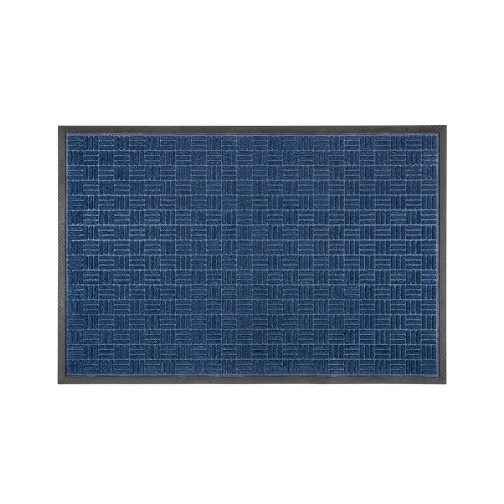 Floortex Doortex Ribmat Indoor/Outdoor Entrance Mat, Blue -48 in