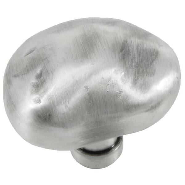 MNG Hardware 1-1/2 in. Satin Silver Antique Potato Knob