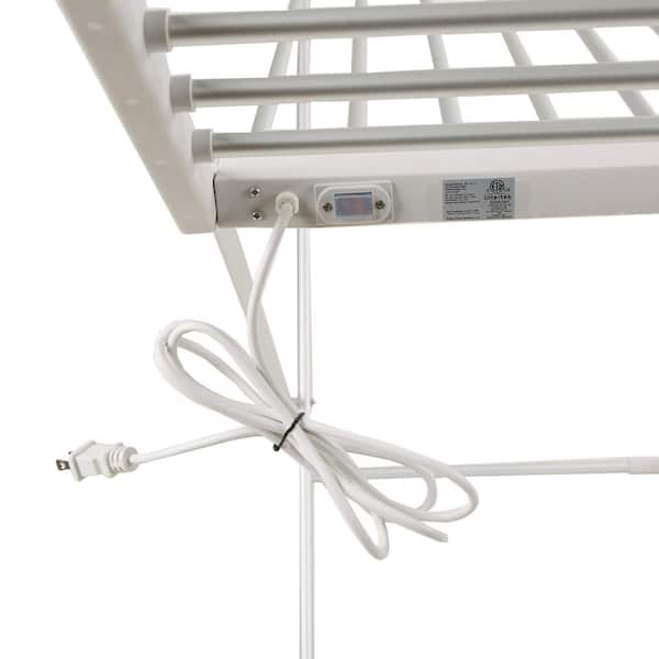 Mind Reader 57.25 in. x 38.5 100-Watt Silver Metal Electric Heated Clothing  Drying Rack ECDRY-SIL - The Home Depot