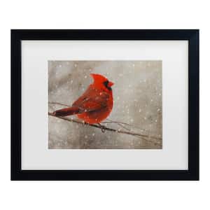 Cardinal In Winter by Lois Bryan Framed Animal Art Print 22 in. x 18 in.