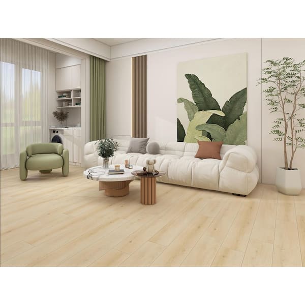 Perfection Malibu Oak 20 MIL x 7.13" W x 49" L Click Lock U-Groove Waterproof Luxury Vinyl Plank (19.4 sq. ft. /box)