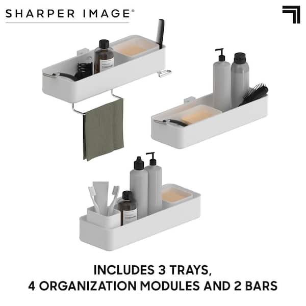 Sharper Image 3 Tier Adjustable Shower Caddy Corner - White
