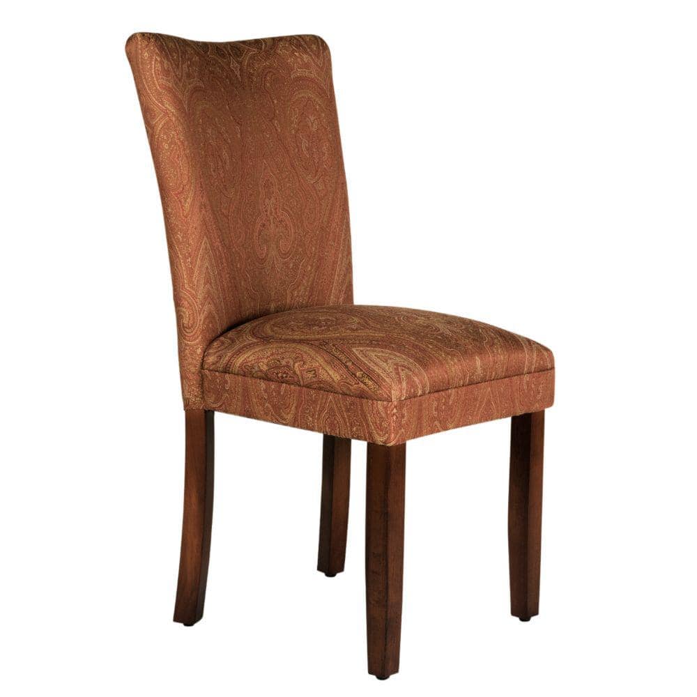 Benjara Multicolor Fabric Wood Legs Dining Chair BM194877 - The Home Depot