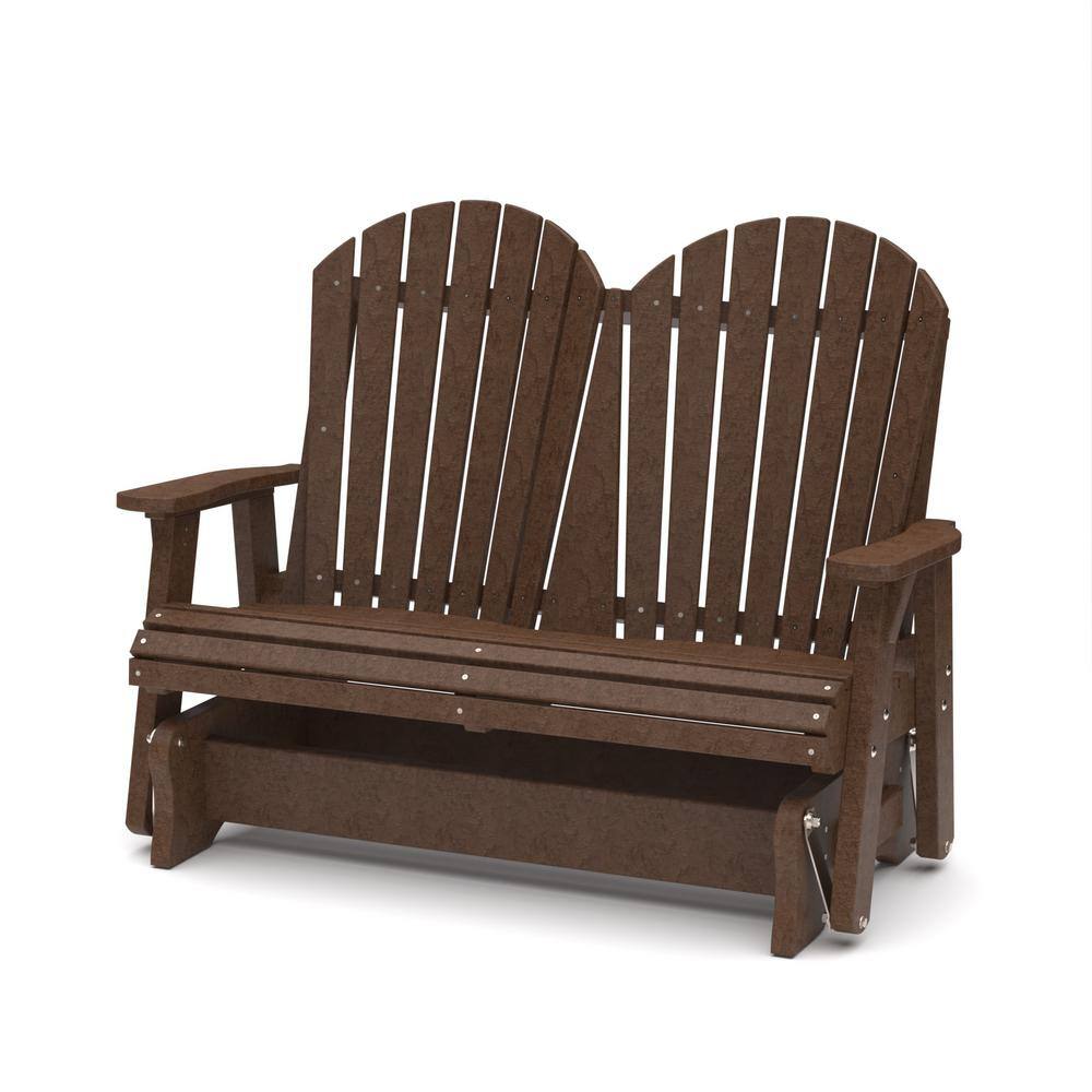 WILDRIDGE Heritage 2Person Tudor Brown Plastic Outdoor Double Glider LCC104TB The Home Depot