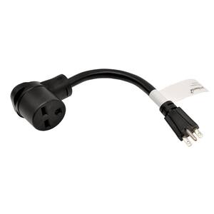 1 ft. 10/3 3-Wire 15 Amp 250-Volt 3-Prong NEMA 6-15P Plug to 30 Amp 6-30R Receptacle Adapter Cord(6-15P to 6-30R)