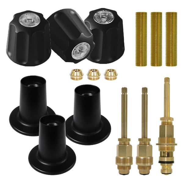 3-Handle Shower Valve Repair Kit with 1-Piece Escutcheon for Gerber Tub/Shower Faucets Replaces 87-215