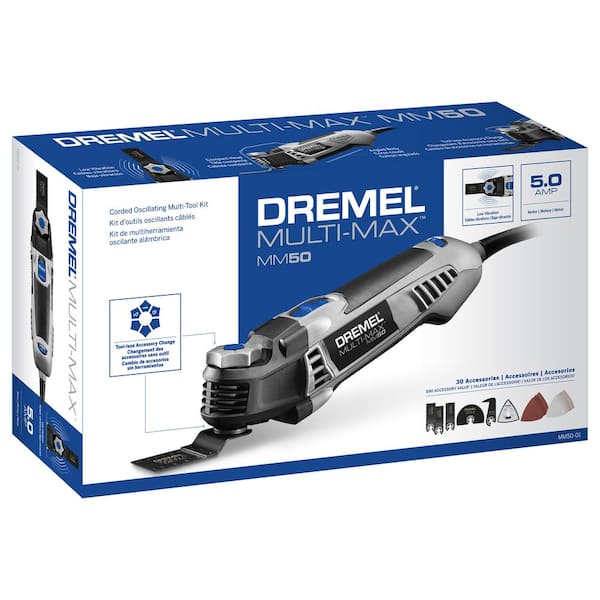 Dremel Multi-Max MM50 Corded 5-Amp Variable Speed 31-Piece Oscillating  Multi-Tool Kit with Soft Case in the Oscillating Tool Kits department at