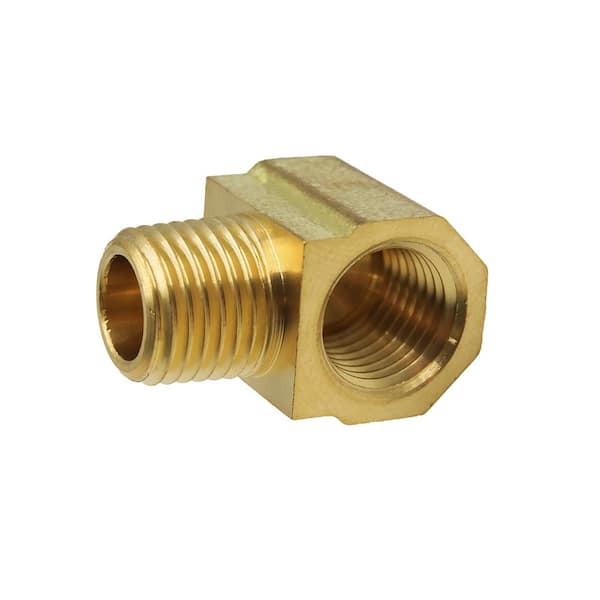 Everbilt 3/8 in. MIP x 3/8 in. FIP 90-Degree Brass Street Elbow Fitting