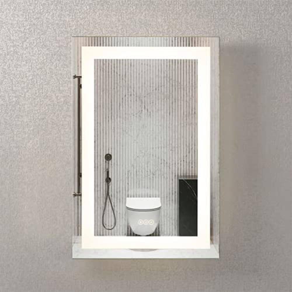 WINGBO 28 in. x 36 in. Sliver LED Bathroom Mirror Wall Mounted Vanity
