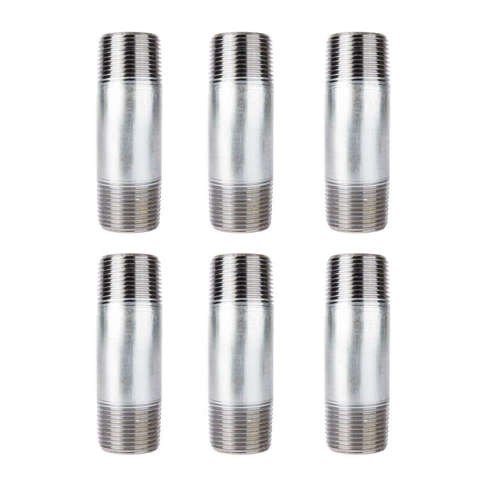 1 in. x 4 in. Galvanized Steel Nipple (6-Pack) price history on PriceWatchPro