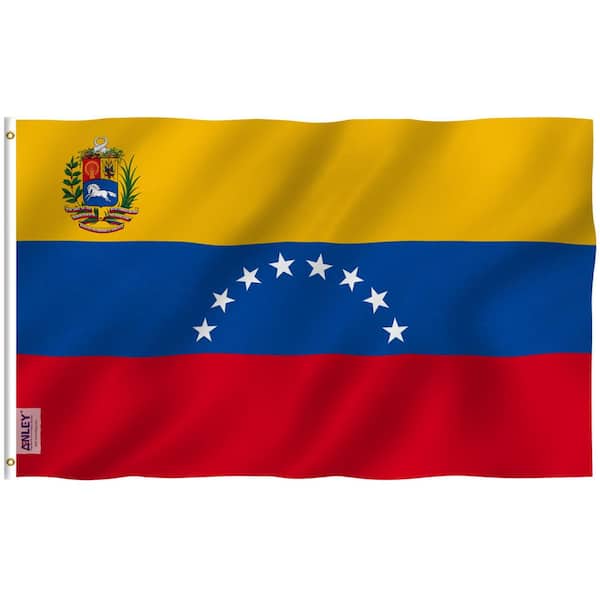ANLEY Fly Breeze 3 ft. x 5 ft. Polyester Venezuela Flag 2-Sided Banner with Brass Grommets and Canvas Header
