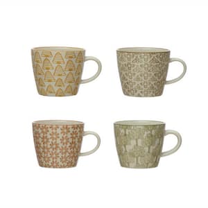 8 oz. Multi-Color Stoneware Mug (Set of 4)