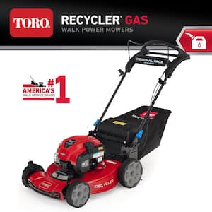 Recycler 22 in. Briggs & Stratton SmartStow Personal Pace High-Wheel Drive Gas Walk Behind Self Propelled Lawn Mower