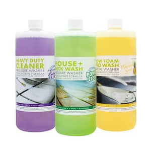Pressure Washer Concentrate Trio with House and Deck Wash, Auto Foam and All Purpose Cleaner (3-Pack)