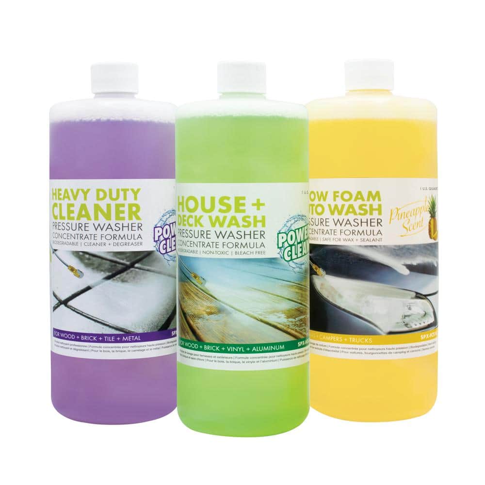 Sun Joe Pressure Washer Concentrate Trio with House and Deck Wash, Auto