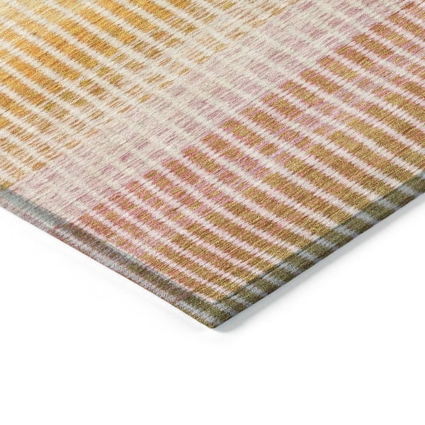 Chantille Machine Washable Indoor/Outdoor Abstract ACN2313 Salmon 9 ft. x 12 ft. Area Rug