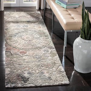 Marquee Gray/Multi 2 ft. x 8 ft. Border Runner Rug