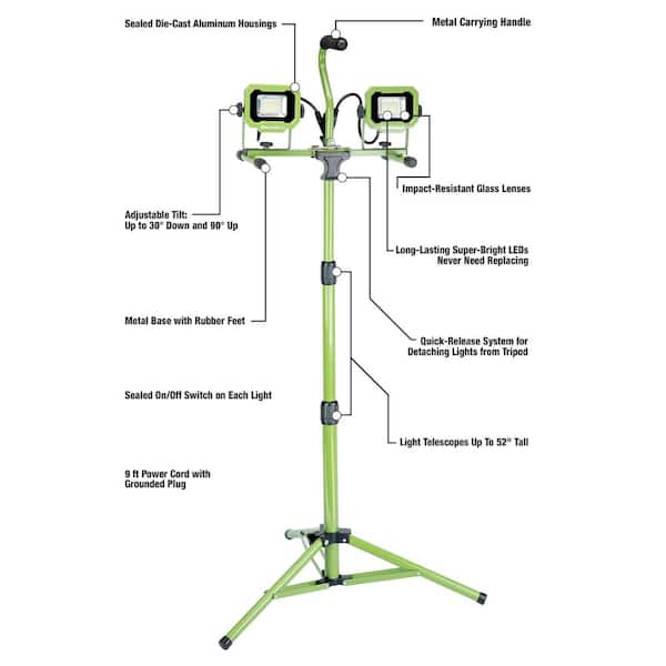 powersmith dual head led work light