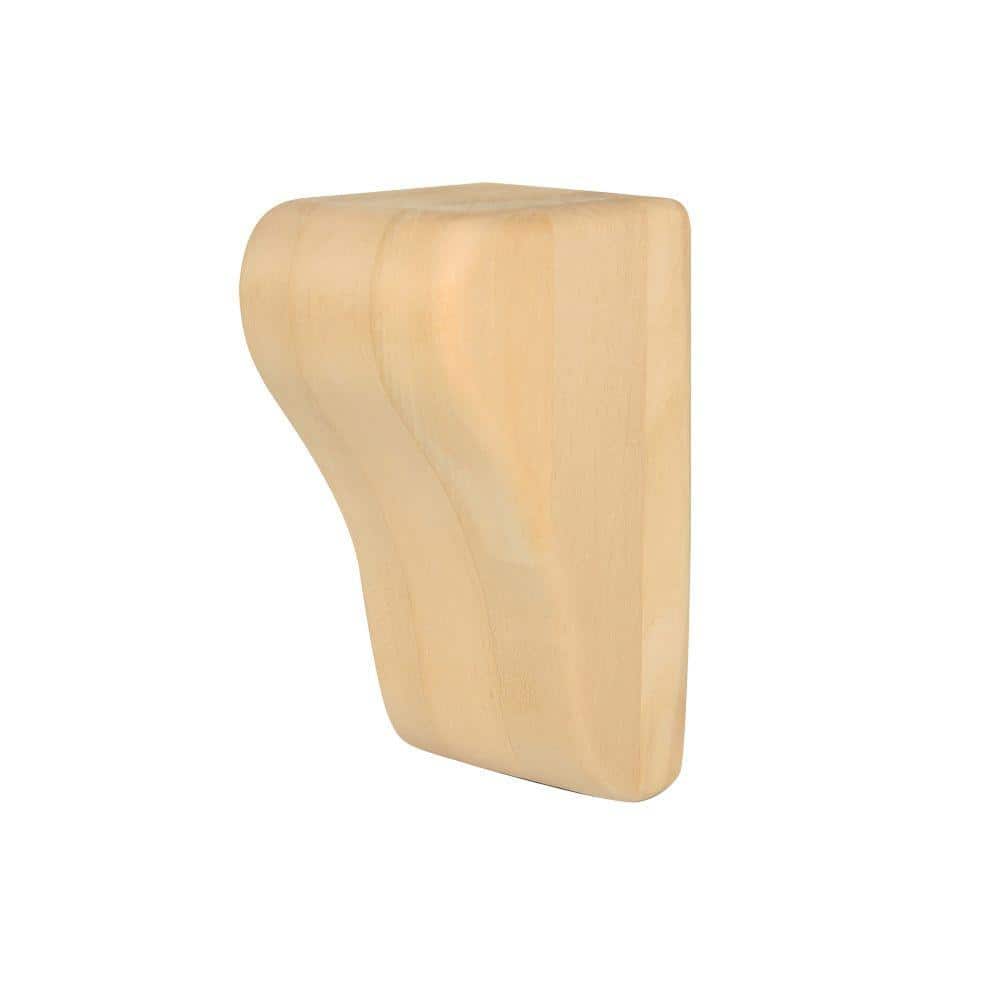 Kelleher 4 in. x 61/2 in. x 3 in. Basswood Corbel IMCR3204 The Home