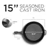  Commercial CHEF Cast Iron Skillet, 10.5” Square Pre