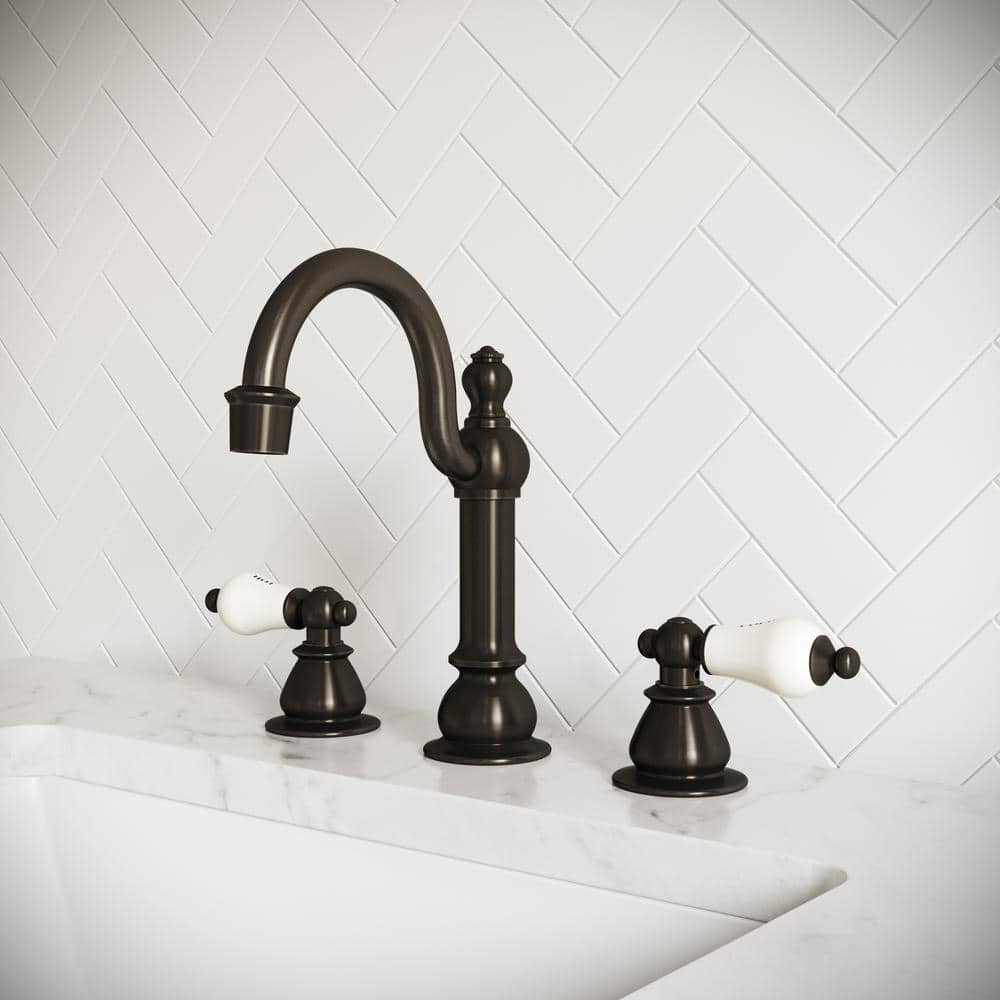 Oil-Rubbed Bronze Traditional Widespread Bathroom Faucet