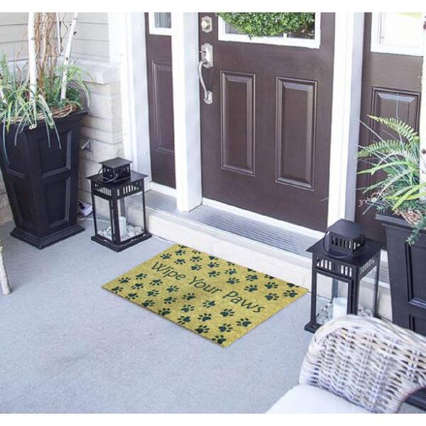 Indoor Doormat Entryway Mat, Non Slip Absorbent Mud Trapper 20''x32'' Khaki