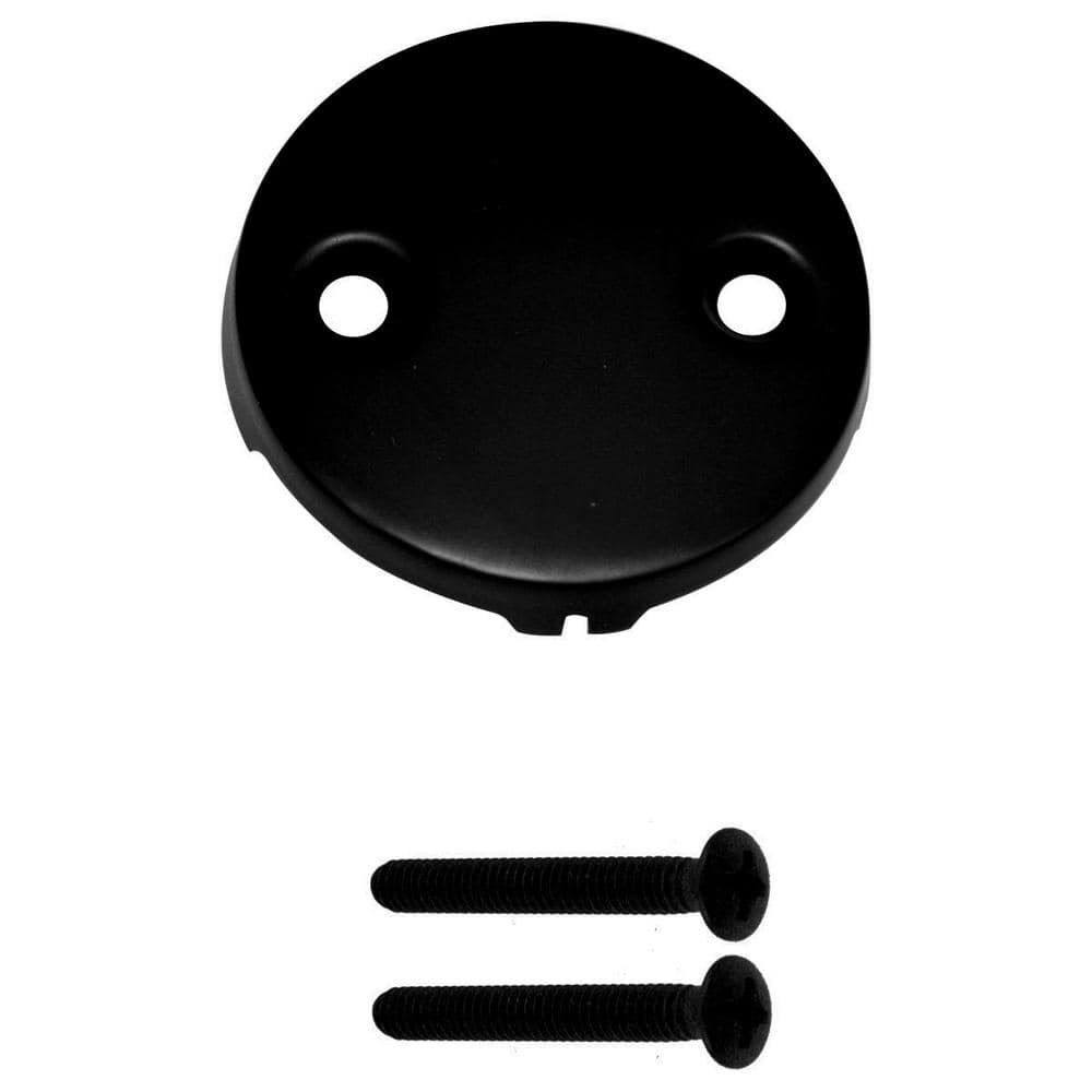 Matte Black Coarse Thread Twist & Close Bathtub Drain Trim Kit