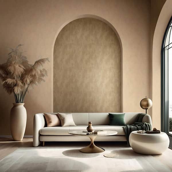 Terra Collection Bronze Textured Plaster Effect Matte Finish Clay Ink on Non-woven Non-pasted Wallpaper Roll