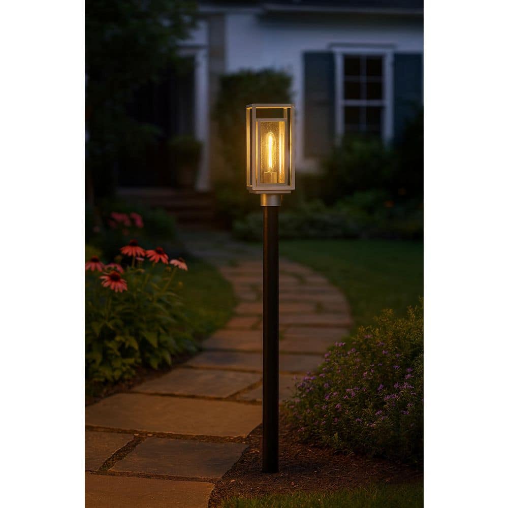 "Republic 17"" 1 Light Satin Nickel Low Voltage for Outdoor Pier or Post Mount" price history on PriceWatchPro