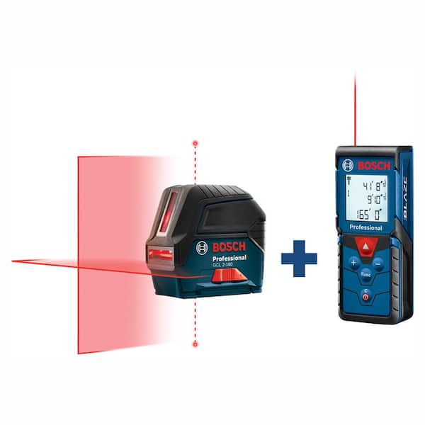 Bosch Red 40-ft Self-Leveling Indoor Cross-line Laser Level with Cross Beam  in the Laser Levels department at