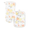 Martha Stewart Amber Floral Oven Mitt and Pot Holder Set - Heat