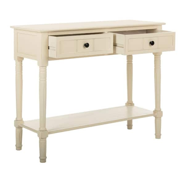 distressed cream desk