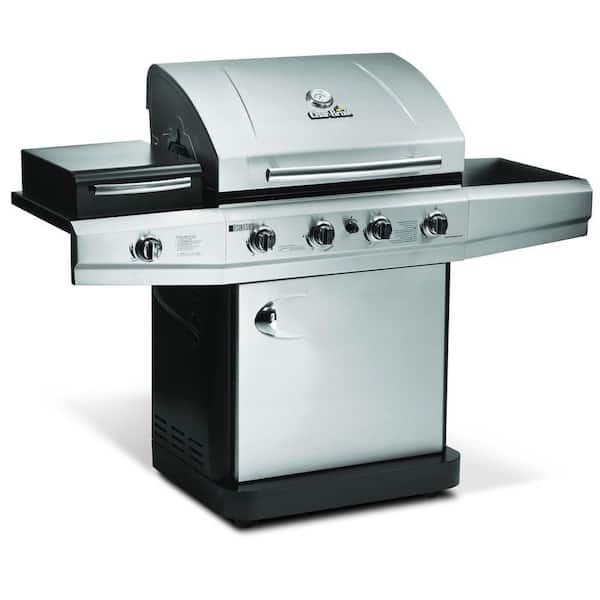 Char-Broil 4-Burner Propane Gas Grill with Outdoor Stove Side Burner-DISCONTINUED