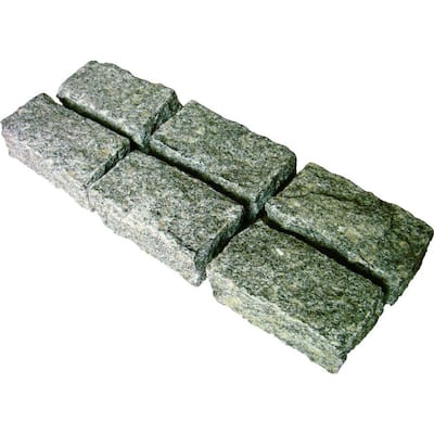 Belgium Block Gray 4 in. x 8 in. Rectangle Granite Cobbles Paver (216 Pieces/47.52 sq. ft./Pallet)